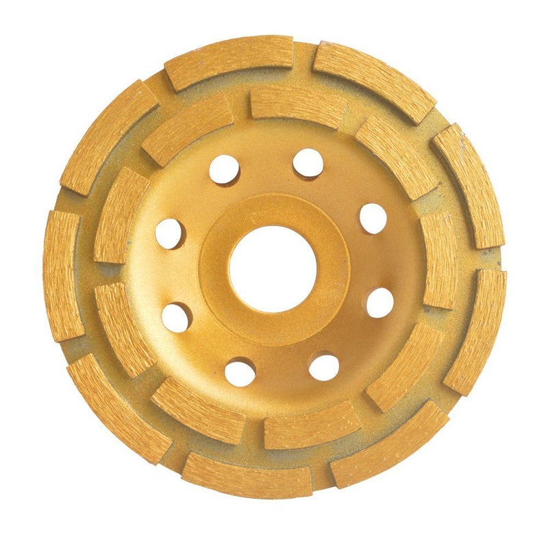 Gunpla 4-1/2 Inch Diamond Cup Grinding Wheel (7/8 Inch Arbor with Reduce Ring 5/8 Inch), Double-Row Diamond Grinding Discs for Concrete, Granite, Stone, Marble - Image 1